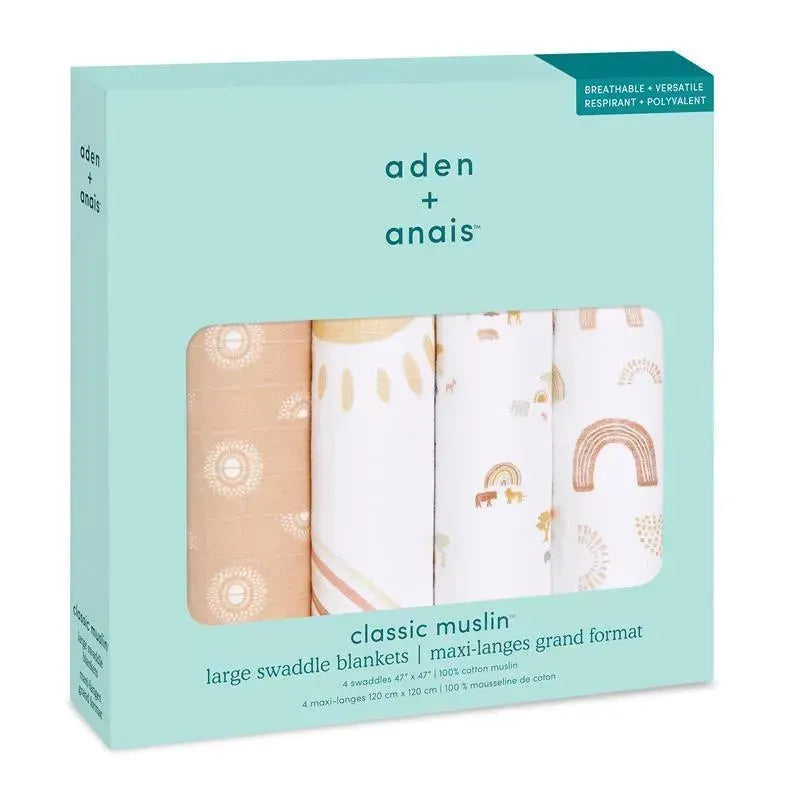 Aden + Anais - 4Pk Keep Rising Swaddles  Image 3