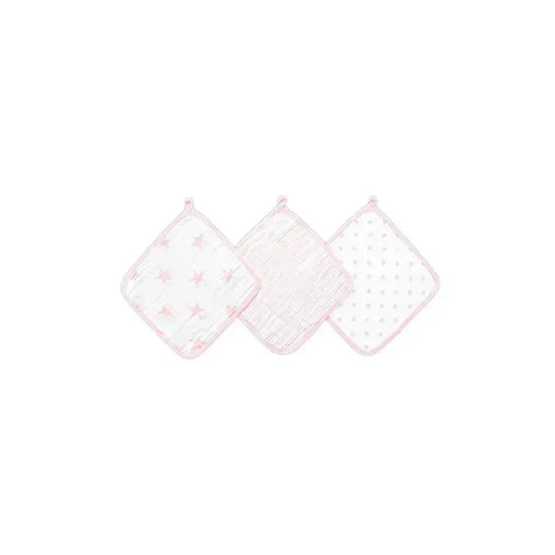 Aden + Anais Washcloths Doll Pink, 3-Pack Image 1