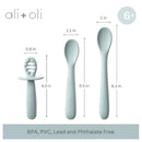 Ali + Oli - 3Pk Multi Stage Spoon Set For Baby, Blue Image 3