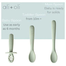 Ali + Oli - 3Pk Multi Stage Spoon Set For Baby, Pine Image 2