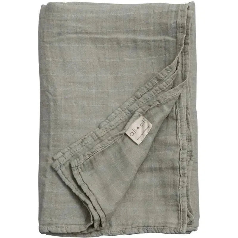 Ali + Oli Muslin Swaddle Blanket (Apple) Image 2