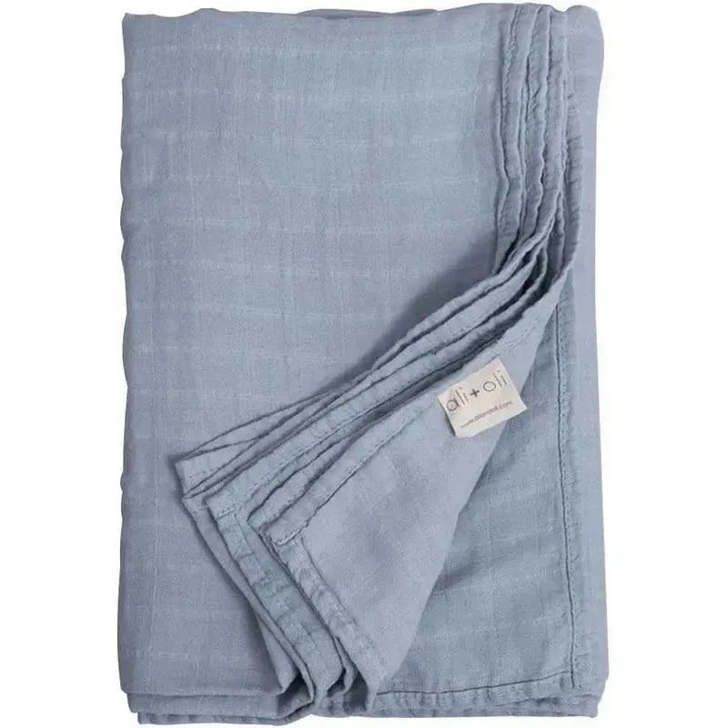 Ali + Oli Muslin Swaddle Blanket (Dream Blue) Image 2