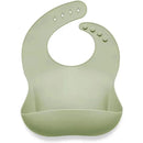 Ali + Oli Silicone Baby Bib Roll Up & Stay Closed (Light Sage) Image 1