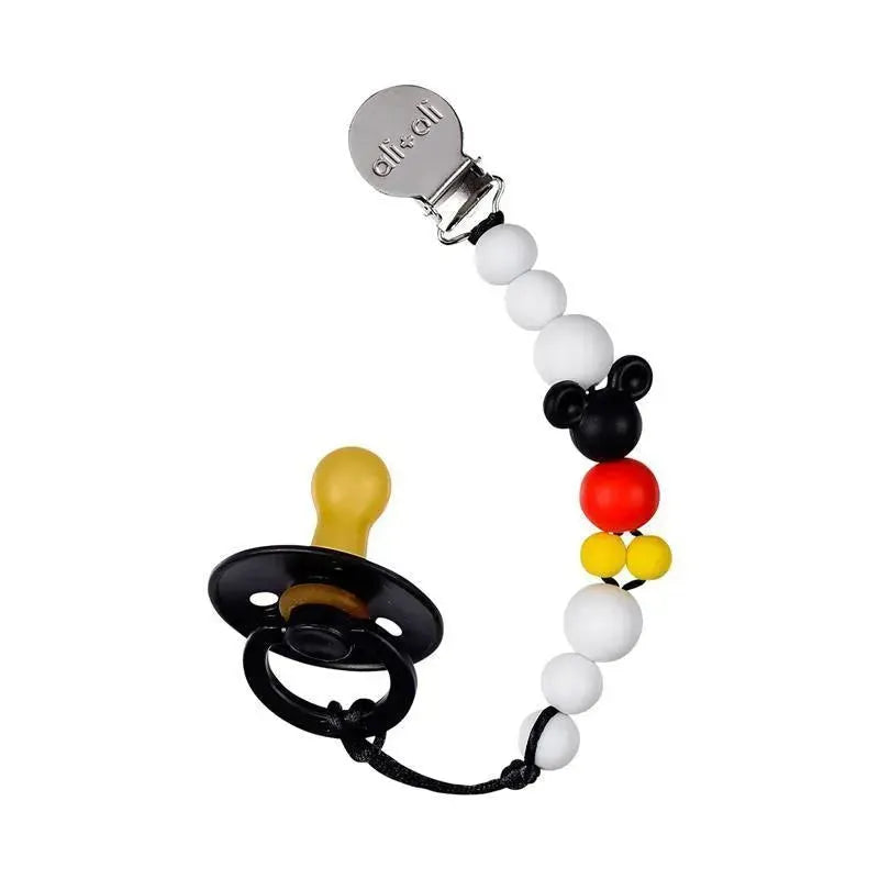 Ali+Oli - Silicone Pacifier Clip (Black Mouse).