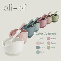 Ali + Oli - Silicone Suction Bowl & Spoon Set, Blush Image 2