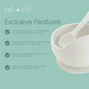 Ali + Oli - Silicone Suction Bowl & Spoon Set, Sage Image 5