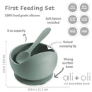 Ali + Oli Suction Bowl & Spoon (Mint) Image 15