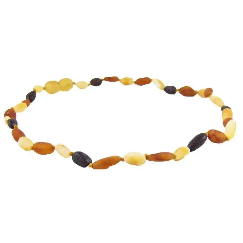 Amber Monkey 12-13 Necklace, Raw Multi Bean Image 1