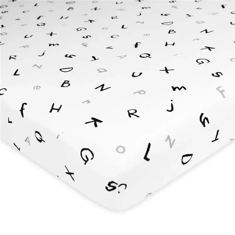 American Baby -100% Cotton Knit 5.7 Oz Value Jersey Fitted Bassinet Sheet 15 X 33 X 4, Grey Alphabet Image 12