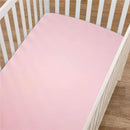 American Baby -100% Cotton Knit Jersey Fitted Crib Sheet, Pink Image 4
