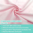 American Baby -100% Cotton Knit Jersey Fitted Crib Sheet, Pink Image 5