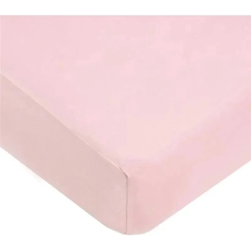 American Baby - 100% Natural Organic Cotton Jersey Knit Fitted Crib Sheet, Pink Image 1