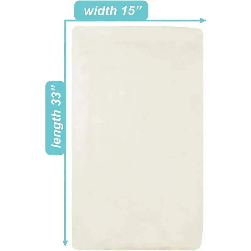 American Baby - 15 x 33 Fitted Bassinet Sheet, 100% Natural Cotton Jersey Knit, Cream Image 2