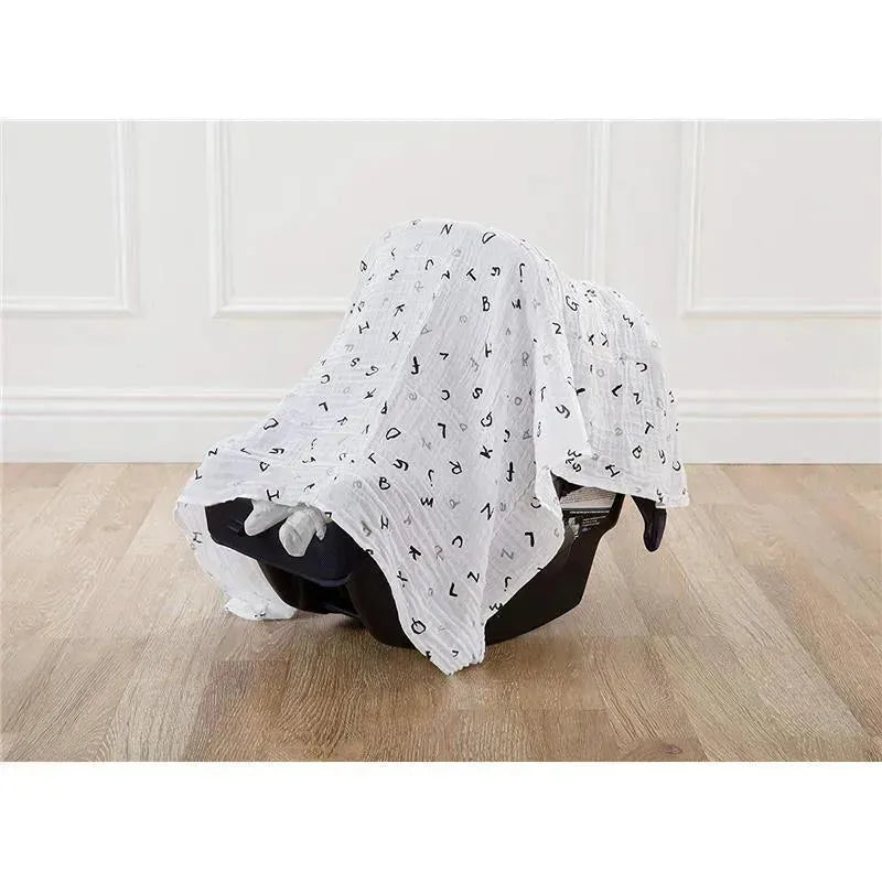 American Baby Company Muslin Swaddle Blankets 3-Pack, Black and Grey Image 4