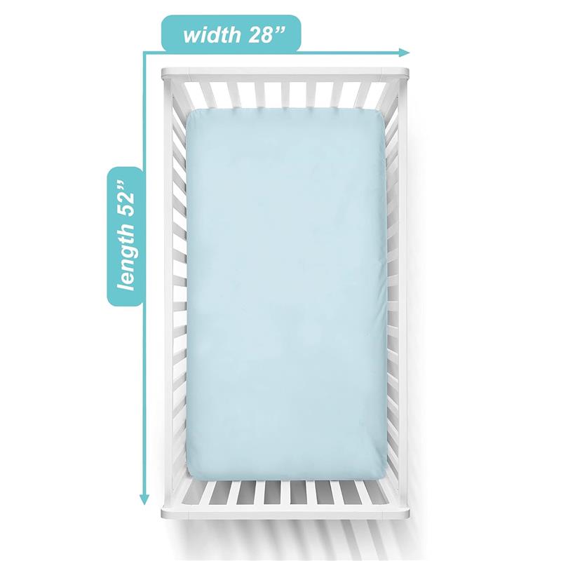 American Baby Company Percale Crib Sheet Blue Image 3