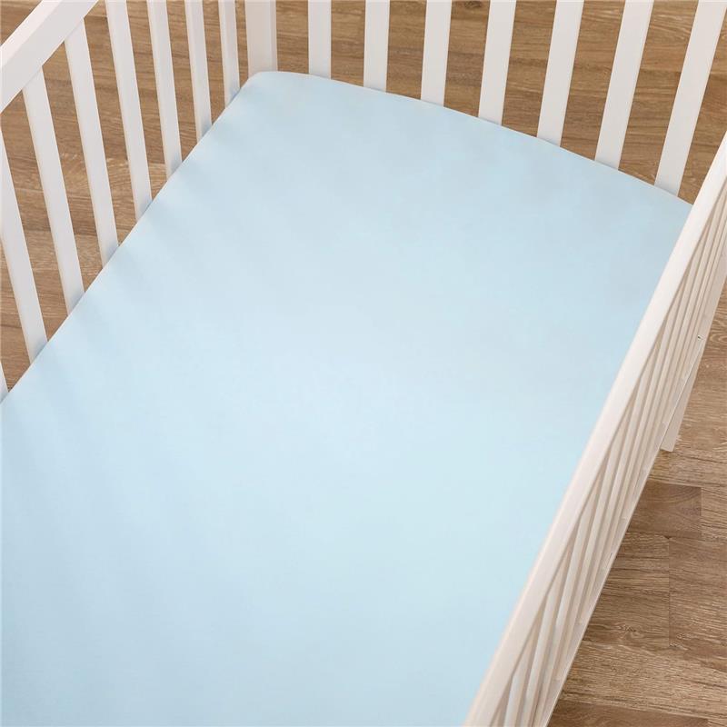 American Baby Company Percale Crib Sheet Blue Image 4
