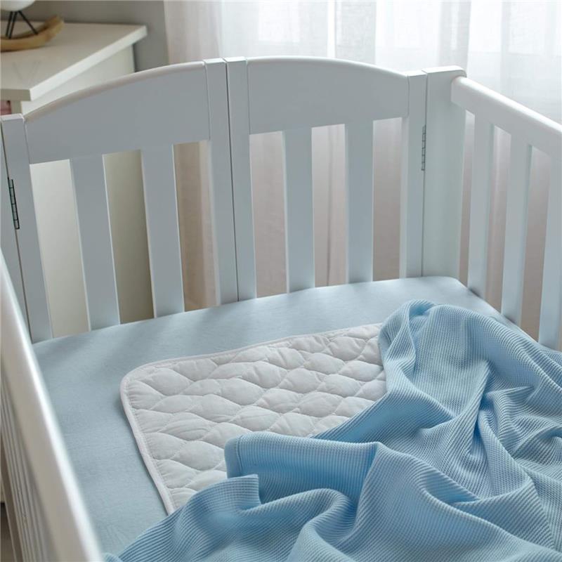 American Baby Company - 100% Cotton Thermal Waffle Swaddle Blanket Blue Image 2