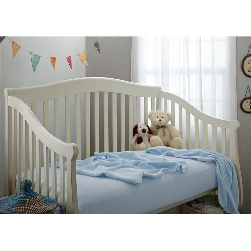 American Baby Company - 100% Cotton Thermal Waffle Swaddle Blanket Blue Image 3