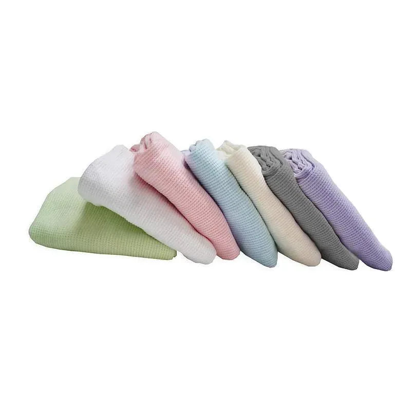 American Baby Company - 100% Cotton Thermal Blanket 30 X 40 Lavender Image 3