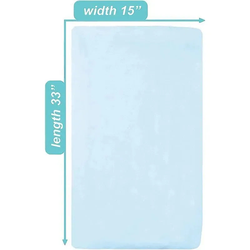 American Baby - Fitted Bassinet Sheet 100% Natural Cotton Jersey Knit, Blue Image 3