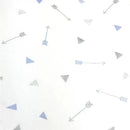 American Baby - Fitted Crib Sheet 28 x 52, Soft Breathable 100% Cotton Jersey Sheet, Silver Blue Arrow Image 4