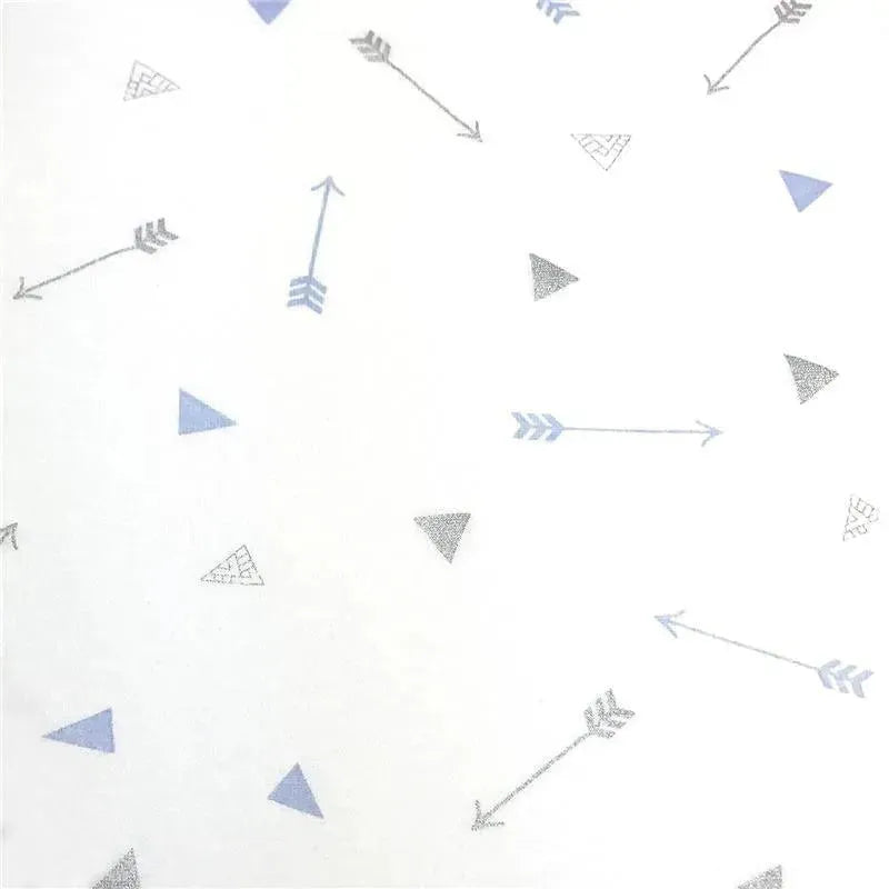 American Baby - Fitted Crib Sheet 28 x 52, Soft Breathable 100% Cotton Jersey Sheet, Silver Blue Arrow Image 4