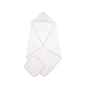 American Baby - Organic Hooded Towel And Washcloth, Gold/Pink Arrows Image 1