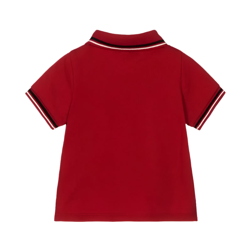Armani Baby - Boy Essential Short Sleeve Polo, Red Image 2