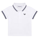 Armani Baby - Boy Essential Short Sleeve Polo, White Image 1