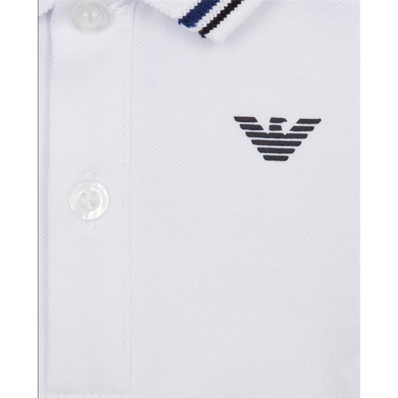 Armani Baby - Boy Essential Short Sleeve Polo, White Image 2
