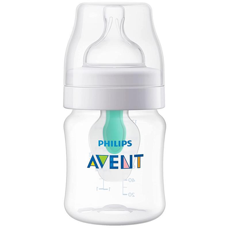 Avent - 1Pk Anti-Colic Baby Bottle With Airfree Vent, 4Oz, Clear Image 1
