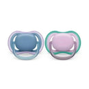 Avent - 2Pk Ultra Air Pacifier Blue Hush & Lush Lilac, 6/18M  Image 1