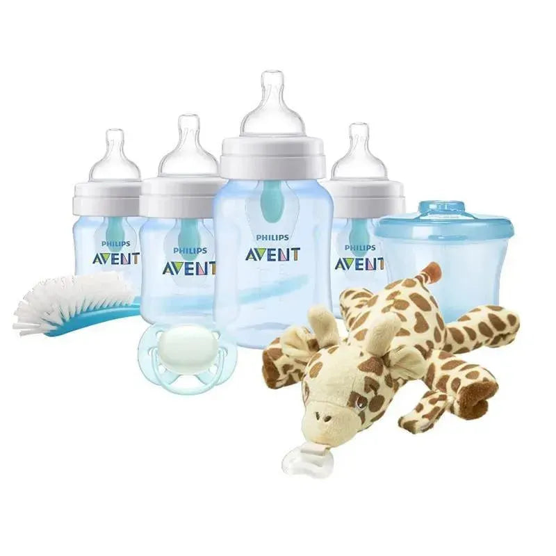 Avent - Anti-Colic Baby Bottle With Airfree Vent Newborn Gift Set With Snuggle, Blue Image 1