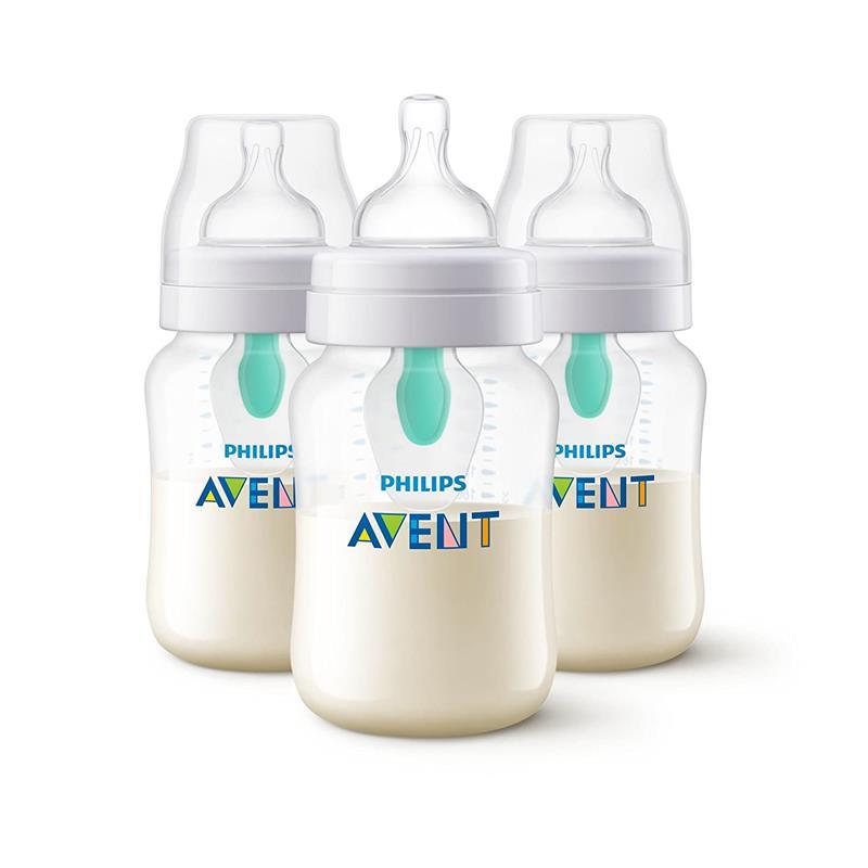 Avent - 3Pk Anti-Colic Bottle With Airfree Vent, 9Oz, Clear Image 1