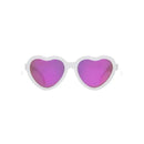 Babiators - The Sweetheart Wicked White Heart Shaped W/ Polarized Pink Lens Mirror baby sunglasses - Ages 0-2 Image 1