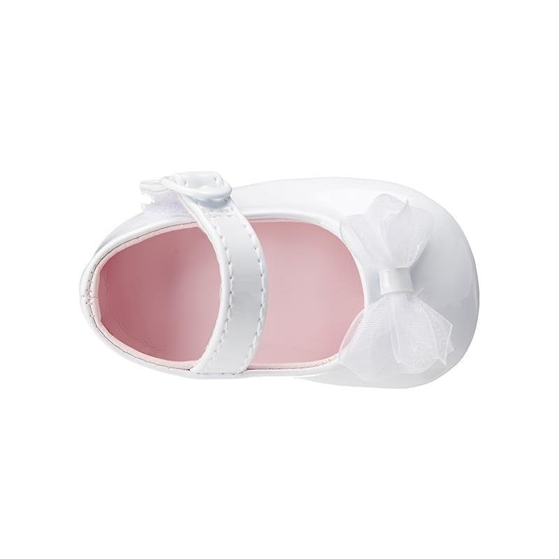 Baby Deer - Trimfoot Girl Waddle Dressy Shoes With Fancy Bow, White Image 3