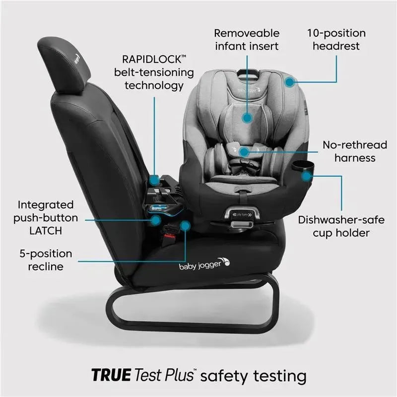 Baby Jogger - City Turn Rotating Convertible Car Seat, Onyx Black Image 3