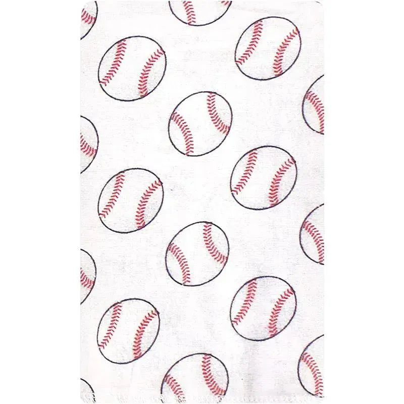 Baby Vision 10Pk Flannel Burp Cloth, Baseball Image 2