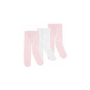 Baby Vision - 3Pk Baby Girl Nylon Tights, Pink/White Image 1