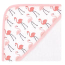 Baby Vision - 3Pk Hudson Baby Cotton Rich Hooded Towels, Coral Flamingo Image 3
