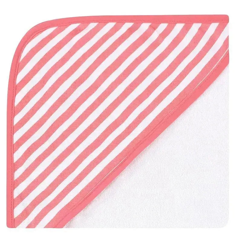 Baby Vision - 3Pk Hudson Baby Cotton Rich Hooded Towels, Coral Flamingo Image 4