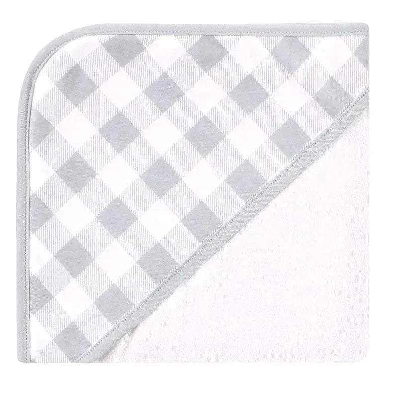 Baby Vision - 3Pk Touched by Nature Baby Organic Cotton Hooded Towels, Gray Woodland Image 4