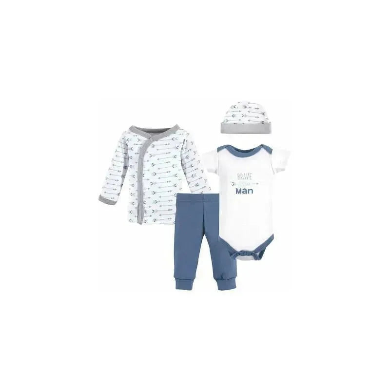 Baby Vision - 4Pc Baby Boy Cotton Layette Set, Arrows, Preemie Image 1