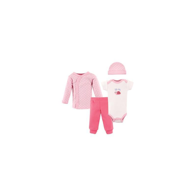 Baby Vision - 4Pc Baby Girl Cotton Layette Set, Preemie, Little Lady Image 1