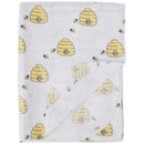 Baby Vision 4Pk Flannel Receiving Blanket, Bee Image 3