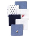 Baby Vision - 6Pk Hudson Baby Unisex Baby Super Soft Cotton Washcloths, Lobster Image 1