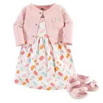 Baby Vision - Baby Girl Cardigan, Dress And Shoes Set, Ice Cream Image 1