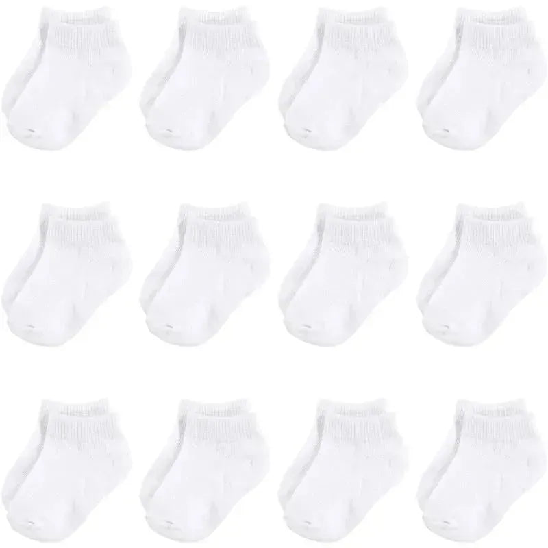 Baby Vision - Baby Girls' Cotton Rich Newborn and Terry Socks, White No-show, 0-6M, 12Pk Image 1