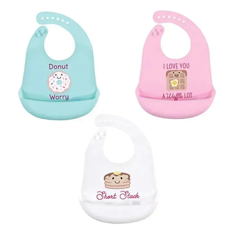 Baby Vision Baby Silicone Bibs, One Size Donut (3PK) Image 1