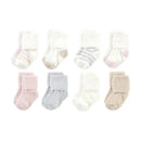 Baby Vision - Chenille Socks 8Pk, Pink Neutral Stripe - Medium Image 1
